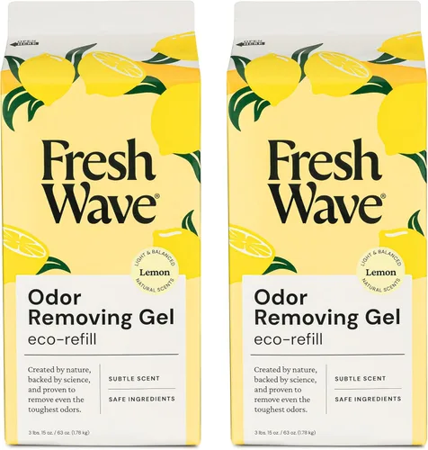 Miniatura 20 de Fresh Wave Gel eliminador de olores, 7 onzas, paquete de 3 absorbentes de olores para el hogar, alivio de olores más seguro, eliminador de olores