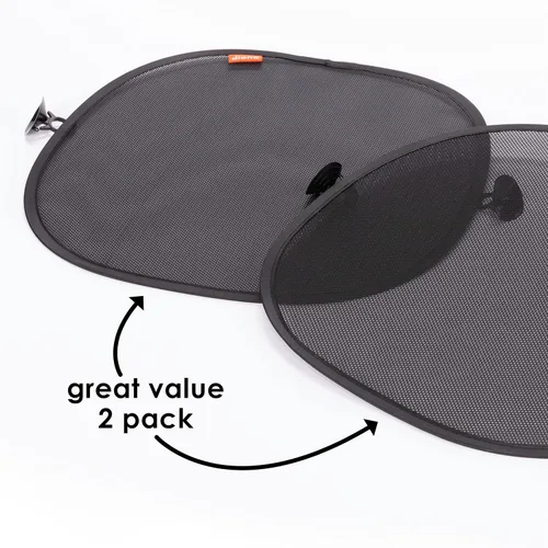 Miniatura 4 de Diono Paquete de 2 parasoles para ventana de automóvil, parasol para ventana lateral con ventosas, bloquea el deslumbramiento del sol, los rayos UV
