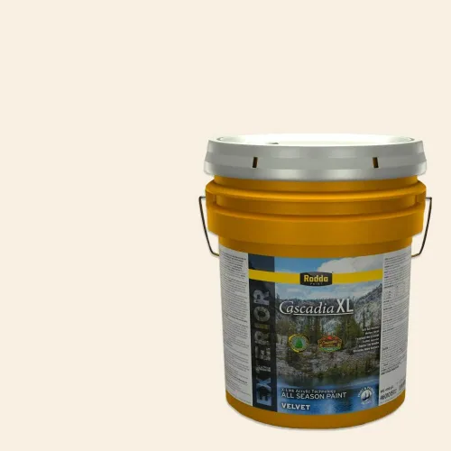 Miniatura 146 de Rodda Paint CASCADIA XL - Pintura e imprimación satinada para exteriores en uno, cuarto de galón, blanco abstracto