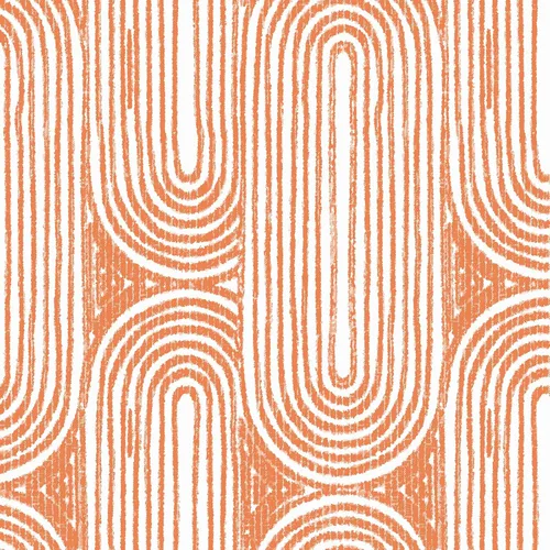 Miniatura 10 de Livelynine Papel tapiz despegar y pegar de 17.5 x 276 pulgadas, naranja funky y blanco, bohemio chic, geométrico, moderno de mediados de siglo