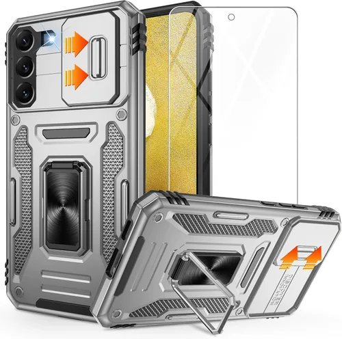 Miniatura 273 de Gritup para Samsung Galaxy S22 Funda con protectores de pantalla HD de 2 paquetes y cubierta deslizante para la cámara, protección contra caídas