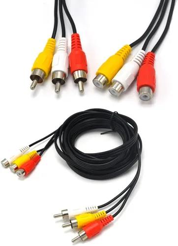 Miniatura 4 de Padarsey RCA - Adaptador divisor en Y, 2 hembras a 1 macho para audio y video, AV TV Cable Convert, pieza de 4