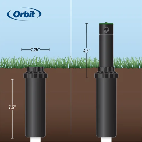 Miniatura 11 de Orbit Voyager II - Rociador profesional con rotor de accionamiento por engranaje emergente, entrada de 3/4 pulgadas, patrón ajustable de 40-360°