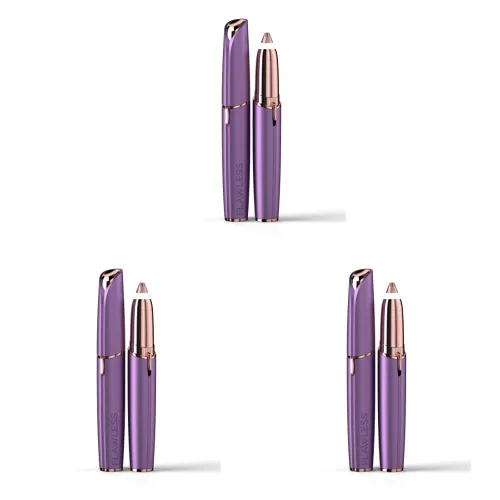 Miniatura 8 de Finishing Touch Flawless Brows - Depiladora de cejas eléctrica para mujer con luz LED para eliminación instantánea y sin dolor del vello facial Rosa