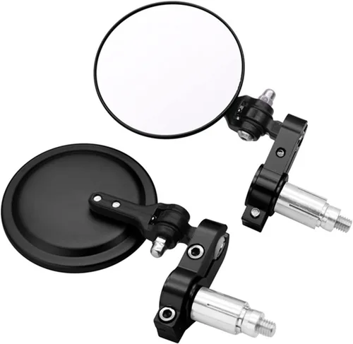 Accesorios Espejos de motocicleta Espejo lateral redondo plegable de 3 pulgadas para Yamaha YZF R15 XT660 TMAX 500 TMAX 530 XP500 XP530