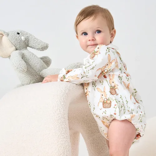 Miniatura 106 de pureborn Mameluco de algodón súper suave para bebés niños y niñas de 0 a 24 meses