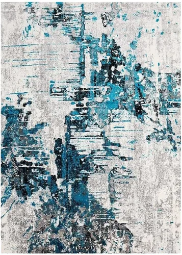 Miniatura 3 de LUXE WEAVERS - Alfombra abstracta de área (4' x 5', Turquesa)