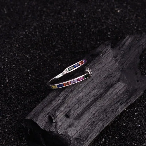 Miniatura 15 de Anillo de plata 925, anillos de plata ajustables para mujer, anillos de pulgar abiertos, anillos de circonio, anillos ajustables, anillos abiertos