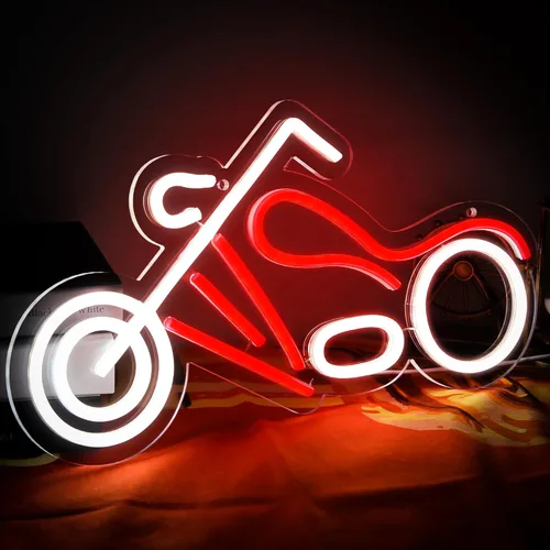 Miniatura 9 de Señal de Neón de Avión de Gasolina para Decoración de Pared, Luz LED de Neón Retro para Garaje, Señal Iluminada de Neón para Taller de Garaje