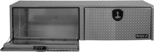 Miniatura 2 de Buyers Products 1701551 - Caja de herramientas para camión de aluminio plateado con tapa superior de rodamiento de diamante, 72 x 13 x 16 pulgadas