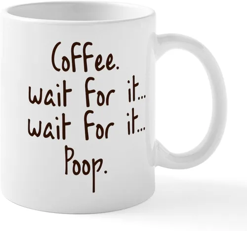 Miniatura 61 de CafePress Time To Poop Mugs Taza de café de cerámica de 11 oz (11.0 fl oz)