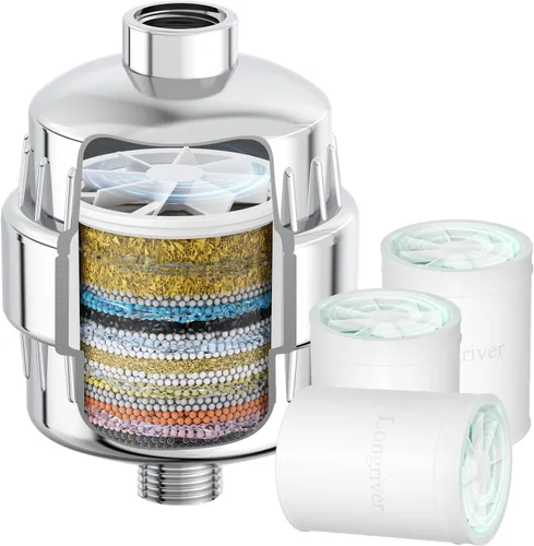Miniatura 11 de R7 - Filtro de ducha de alta calidad para agua dura, 99.99 %, elimina cloro, metales pesados, suavizante de agua de ducha, mejora tu piel y cabello