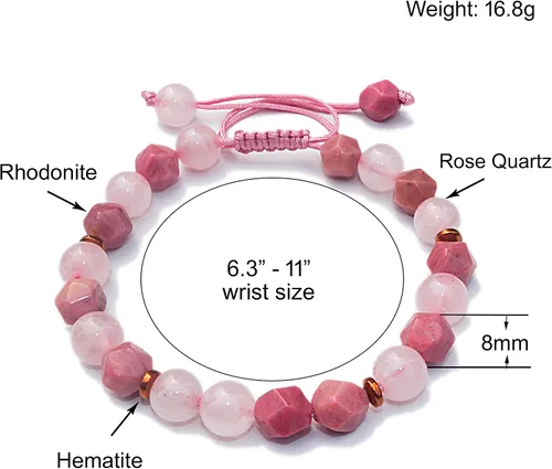 Miniatura 41 de Pulseras de la amistad, pulsera de obsidiana negra arcoíris para mujeres y hombres, 0.394 pulgadas (0.394 in), ojo de tigre, hematita y cristal