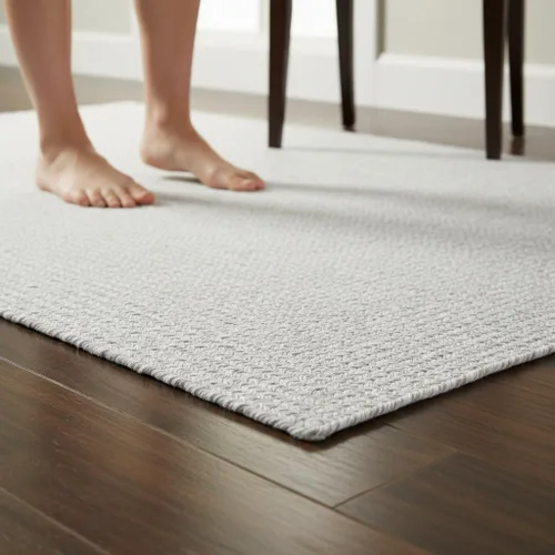 Miniatura 41 de Super Area Rugs Farmhouse - Alfombra trenzada de algodón reversible para cocina, gris y blanco, 4 x 6 pies, ovalada