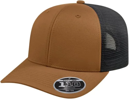 Miniatura 130 de Cap America i8502 Flexfit 110 Premium - Gorra de camionero de perfil medio con 6 paneles de malla trasera con protección UV y cierre ajustable Azul
