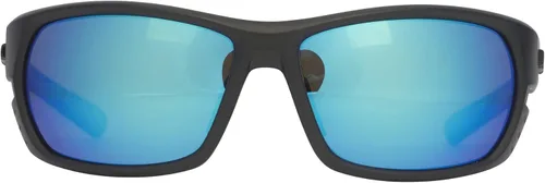Miniatura 2 de HUK Gafas de sol, lentes polarizadas con marcos de rendimiento, gafas de sol para pesca, deportes y exteriores (Challenge) Espejo azul/negro mate