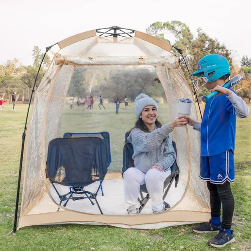 Miniatura 13 de All Weather Proof Pod Sports Tent,Outdoor Weather Tent Sports Pod Pop Up Shelter with Sealed Floor,Clear Tent for Sport Event,Camping,Fishing 8