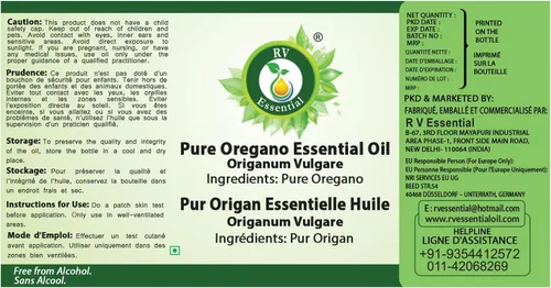 Miniatura 4 de R V Essential Aceite esencial de orégano puro, 0.507 onzas líquidas, Origanum Vulgare (grado terapéutico 100% puro y natural)