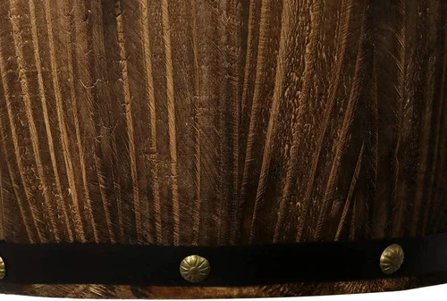 Miniatura 5 de Paquete de 2 apliques de pared de barril de vino de madera antiguo para interiores arriba y abajo, lámparas de pared para área de bar, tema steampunk