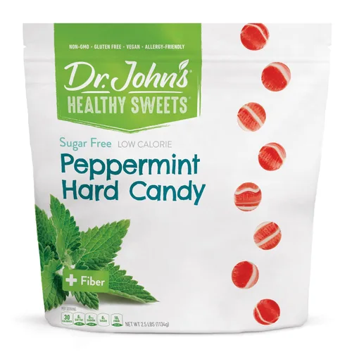 Miniatura 6 de Dr. John's - Caramelos sin azúcar, dulces duros saludables con cero azúcar, aperitivos bajos en calorías, aptos para keto, vegano, sin gluten