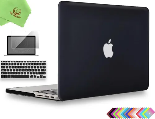 Miniatura 11 de UESWILL Funda rígida mate 3 en 1 compatible con MacBook Pro (Retina, 13 pulgadas, finales de 2012/2013/2014/principios de 2015), modelo A1425 / Negro