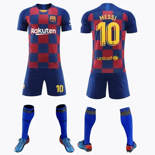 Miniatura 6 de HappxixiTM Camiseta de fútbol transpirable de secado rápido con diseño de tres estrellas para aficionados al fútbol BarcaArgentina