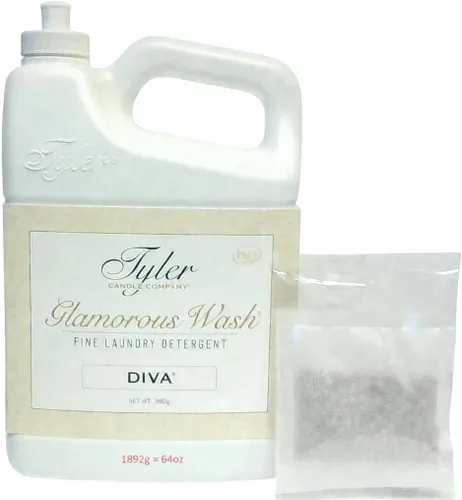 Miniatura 12 de Tyler Candle Wash Diva - Detergente para ropa de 16 onzas líquidas con bolsa para secadora, tapa a prueba de derrames para tirar y verter