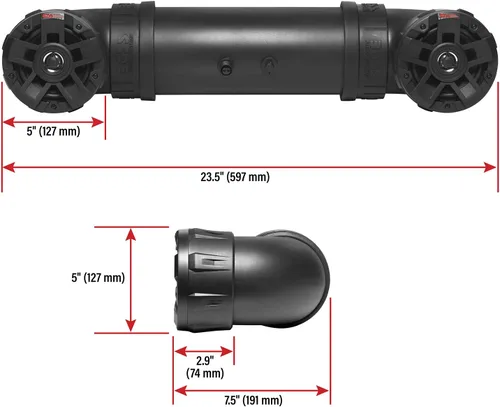 Miniatura 5 de BOSS Audio Systems UTV4B ATV UTV Sistema de sonido resistente a la intemperie, altavoces de 4 pulgadas, tweeters de 1 pulgada, amplificador