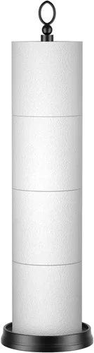 ROLABAM Soporte de papel higiénico pesado (con función de reserva) de pie, soporte de almacenamiento de rollos de papel higiénico de repuesto para
