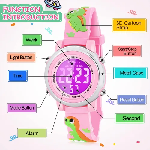 Miniatura 2 de Viposoon Kids Watches with Waterproof Alarm - Dinosaur Gifts for Boys Girls Age 3-10