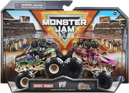 Miniatura 2 de Monster Jam Camiones monstruo fundidos a presión, escala 1:64, juguetes para niños de 3 años en adelante, paquete de 2 series 24