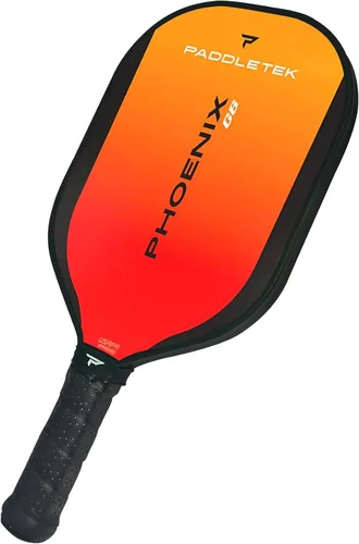 Miniatura 8 de Paddletek Phoenix G6 - Paleta de pickleball profesional con núcleo de panal, superficie de policarbonato, núcleo de policarbonato de grafito y Rojo