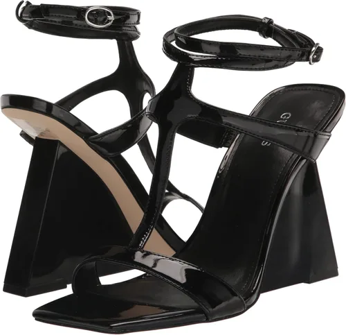 Miniatura 7 de GUESS Tacones de cuña Bacio metálicos con correa en T para mujer