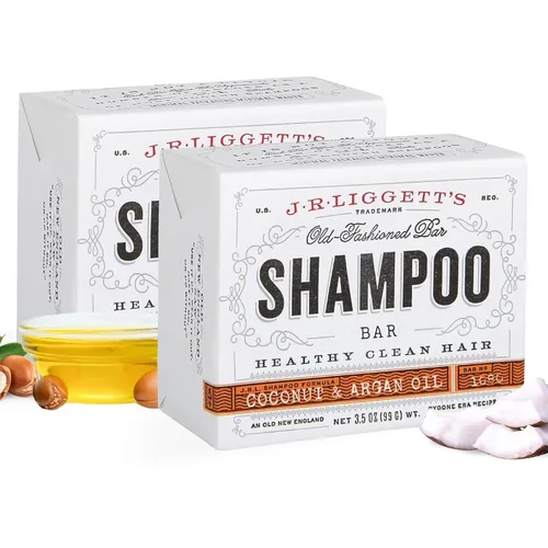 Miniatura 30 de J·R·LIGGETT'S Barra de champú – Fórmula de árbol de té, barra de champú sólida totalmente natural para cabello con aceite de coco y aceite