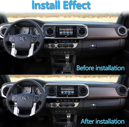 Miniatura 6 de Para Tacoma 2016-2023 Aro de ventilación A/C Cubierta exterior Aire acondicionado Outlet Trim Decoración Toyota Tacoma Accesorios Kit de 4 piezas