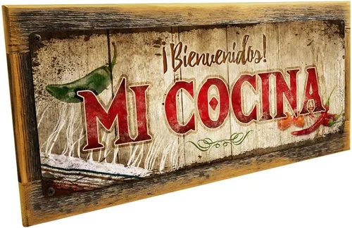 Miniatura 3 de Homebody Accents Letrero de metal Mi Cocina de 4 x 12 pulgadas