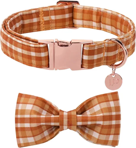 Miniatura 32 de Collar de Navidad para perro con pajarita, collar de Navidad para cachorros, hembras, machos, perros o gatos, collares con lazo con hebilla de metal