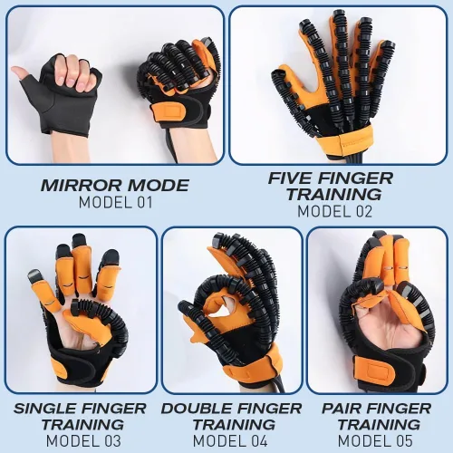 Miniatura 3 de BAUSATZ Guantes robóticos de rehabilitación para recuperación de accidentes cerebrovasculares, múltiples modos de entrenamiento, ajustes