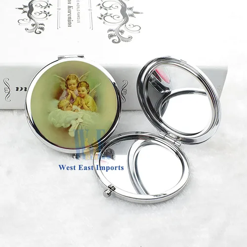 Miniatura 7 de 12 piezas de espejo compacto para bautizo, recuerdos de bautizo, regalo para invitados