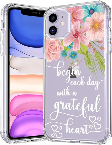 Miniatura 18 de Funda para iPhone 11 Bible Verses Series – Bonita Biblia Versos, citas, flores, diseños florales, inspiradoras, niñas y mujeres, suave protector