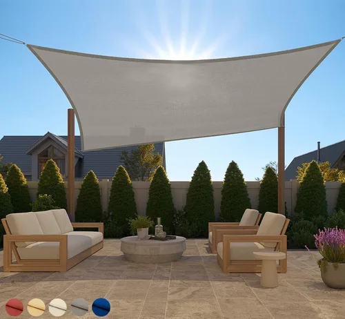 Miniatura 40 de GORILLA GRIP Toldo rectangular resistente con protección UV, resistente a la decoloración, desgarros y al óxido, bordes curvos que bloquean la luz