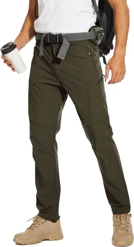 Arunlluta Pantalones de senderismo para hombre, pantalones de viaje para senderismo, resistentes al agua, pantalones de trabajo para hombre,