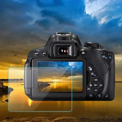 Miniatura 2 de PCTC Protector de pantalla 1500D compatible con Canon EOS Rebel T7 T6 T5 1300D 1200D 1500D Protector de vidrio templado EOS 2000D (paquete de 3)