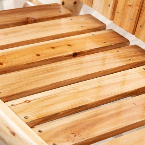 Miniatura 6 de Anraja Juego de columpios para exteriores, columpios de madera para adultos, asiento de porche colgante para patio trasero, patio, parque infantil