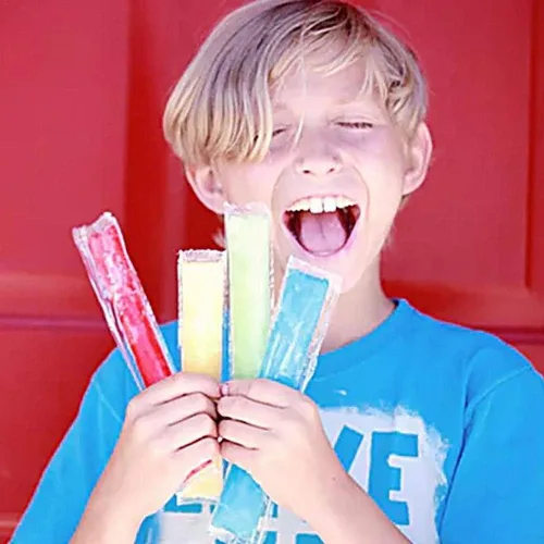 Miniatura 6 de FEBSNOW 200 piezas de bolsas para paletas - Bolsas para moldes de paletas con embudo para yogur, caramelo helado, hielo y favores de fiesta (11"x2")