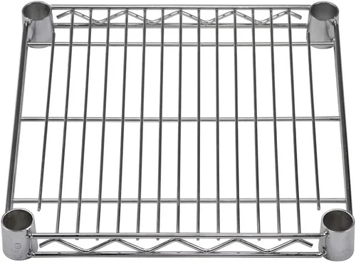 Miniatura 2 de Shelving Inc. Estantería de alambre cromado de 14 pulgadas de profundidad x 14 pulgadas de ancho con estantes de 2 niveles, capacidad de peso de 800