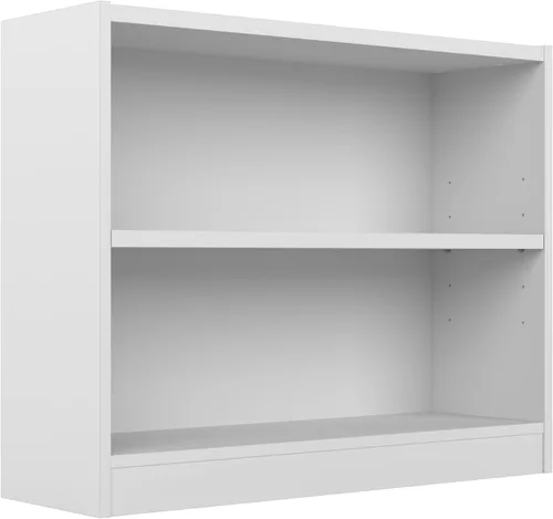 Miniatura 11 de Bush Furniture Universal - Estantería pequeña de 2 estantes en acabado gris ceniza, estantería de almacenamiento bajo y exhibición
