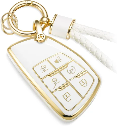 Miniatura 36 de Funda para Llavero Mercedes con Llavero de Cuerda Trenzada de Metal, Funda de Llave Suave Mejorada para Carcasa de Llavero Remoto Inteligente Sin