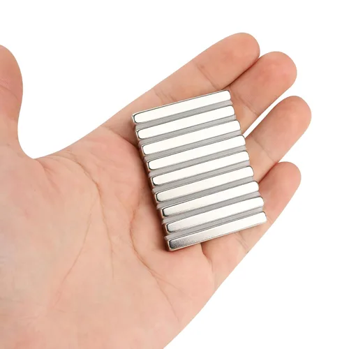 Miniatura 4 de TRYMAG Paquete de 25 imanes de neodimio superfuertes, imanes de tierras raras resistentes con adhesivo de doble cara, potentes tiras magnéticas