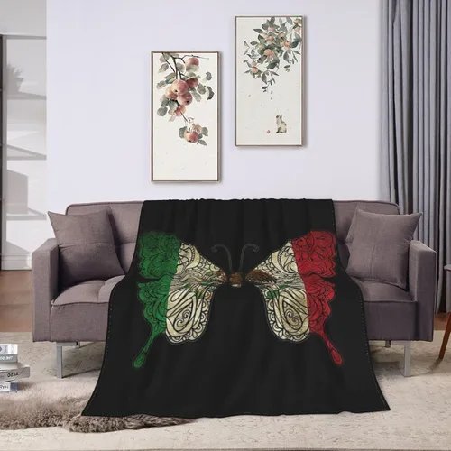 Miniatura 8 de Manta cálida con diseño de bandera mexicana de México, manta cálida de microfibra ultra suave, manta de franela para sala de estar, sofá cama